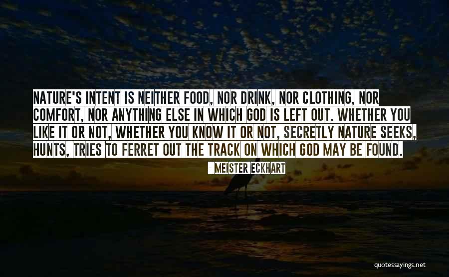 Food Is Comfort Quotes By Meister Eckhart