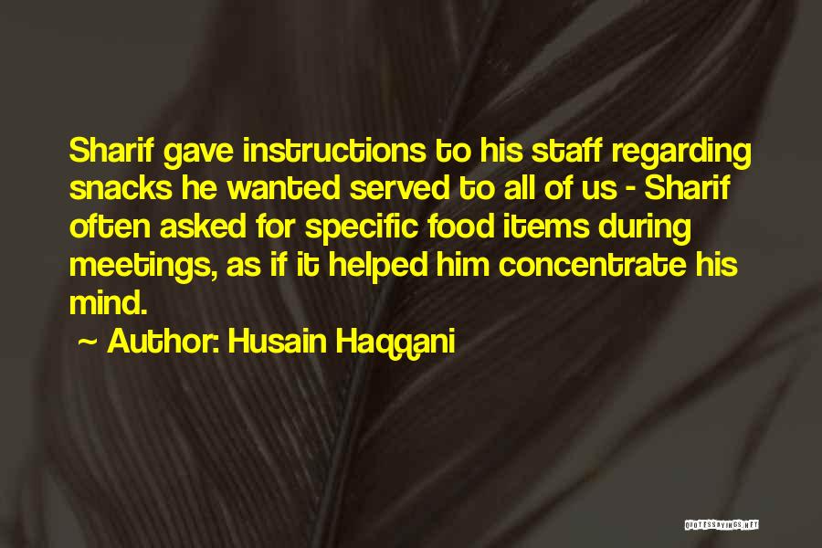 Food Items Quotes By Husain Haqqani