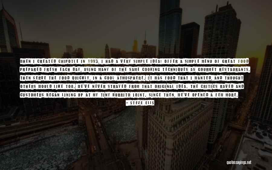 Food Menu Quotes By Steve Ells Food Menu Quotes By Steve Ells