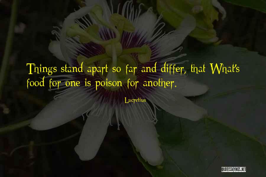 Food Poison Quotes By Lucretius