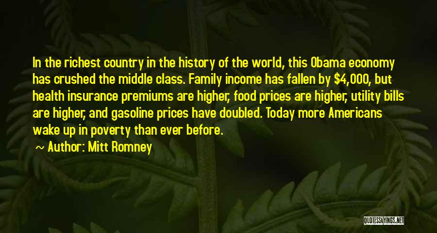 Food Prices Quotes By Mitt Romney