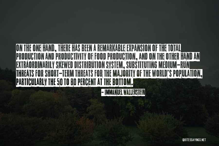 Food Production Quotes By Immanuel Wallerstein