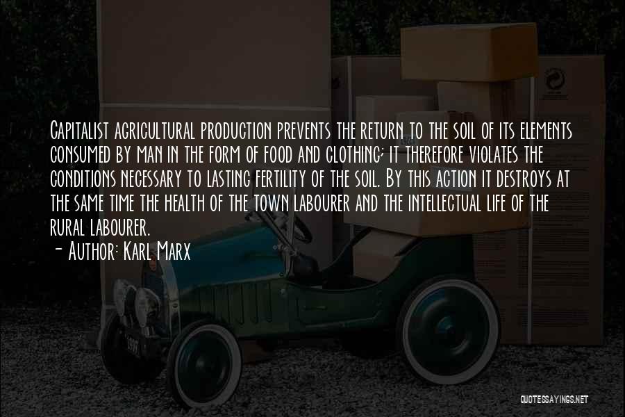 Food Production Quotes By Karl Marx