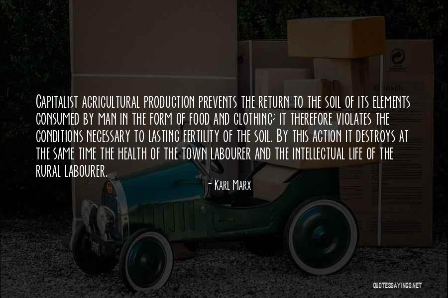 Food Production Quotes By Karl Marx