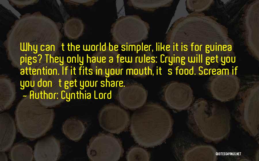 Food Share Quotes By Cynthia Lord