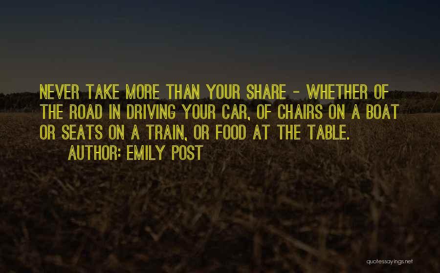 Food Share Quotes By Emily Post