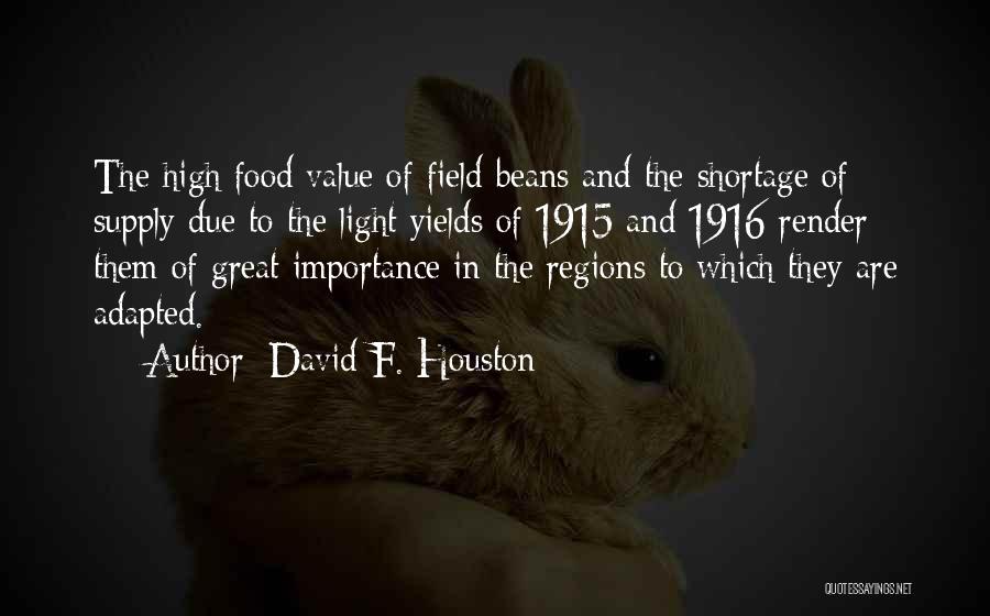 Food Supply Quotes By David F. Houston