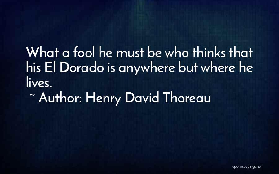Fool Quotes By Henry David Thoreau