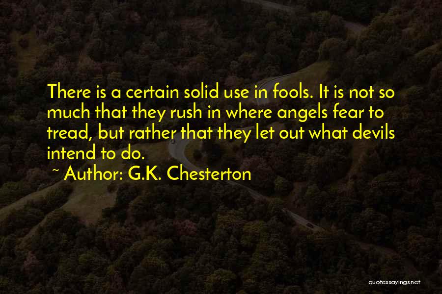 Fools Rush In Quotes By G.K. Chesterton