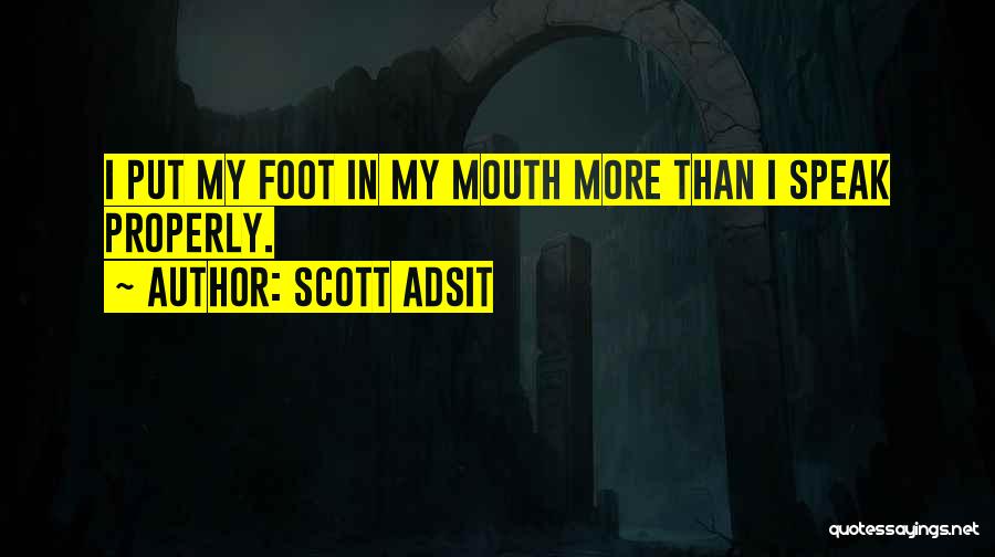 Foot In Mouth Quotes By Scott Adsit