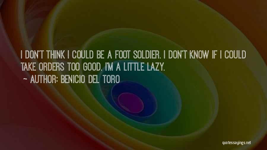 Foot Soldier Quotes By Benicio Del Toro