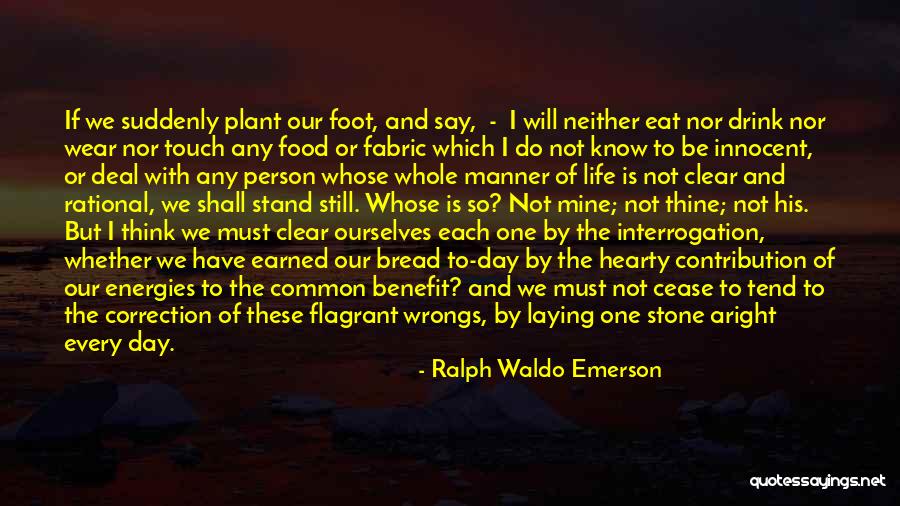 Foot Stone Quotes By Ralph Waldo Emerson