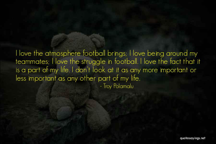 Football Being Life Quotes By Troy Polamalu