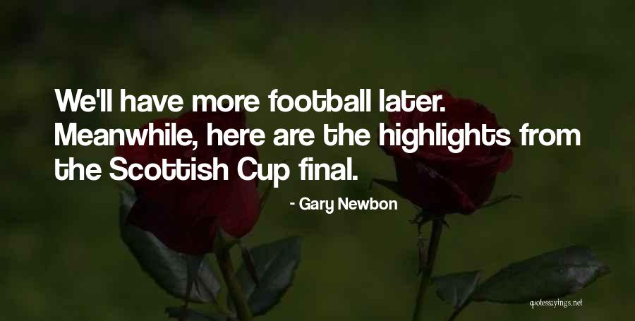 Football Cup Final Quotes By Gary Newbon