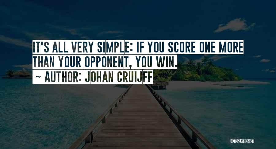 Football Opponent Quotes By Johan Cruijff