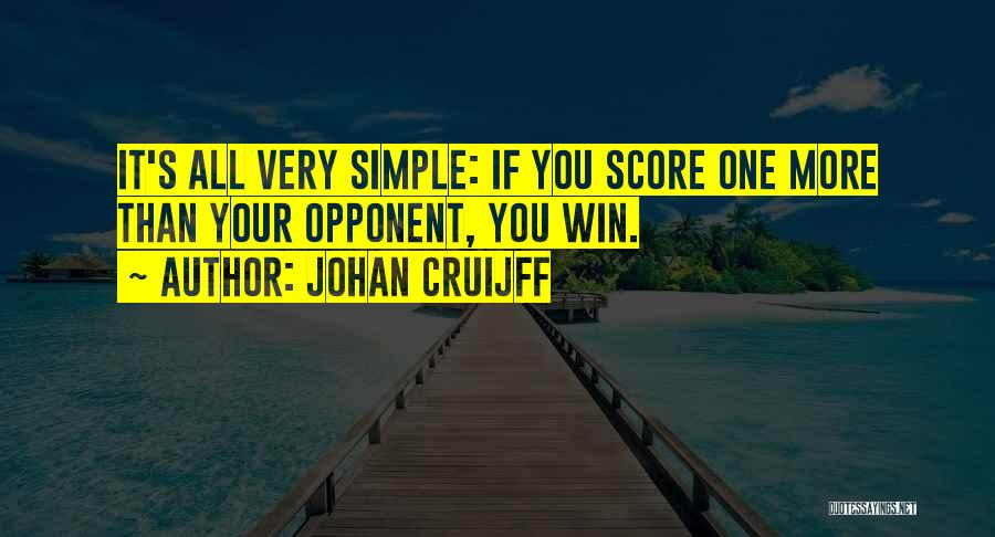 Football Score Quotes By Johan Cruijff