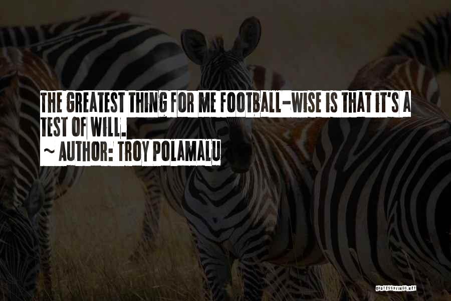 Football Wise Quotes By Troy Polamalu