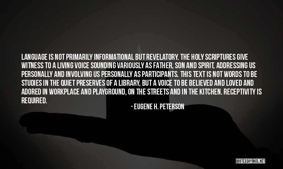 Footless Quotes By Eugene H. Peterson Footless Quotes By Eugene H. Peterson