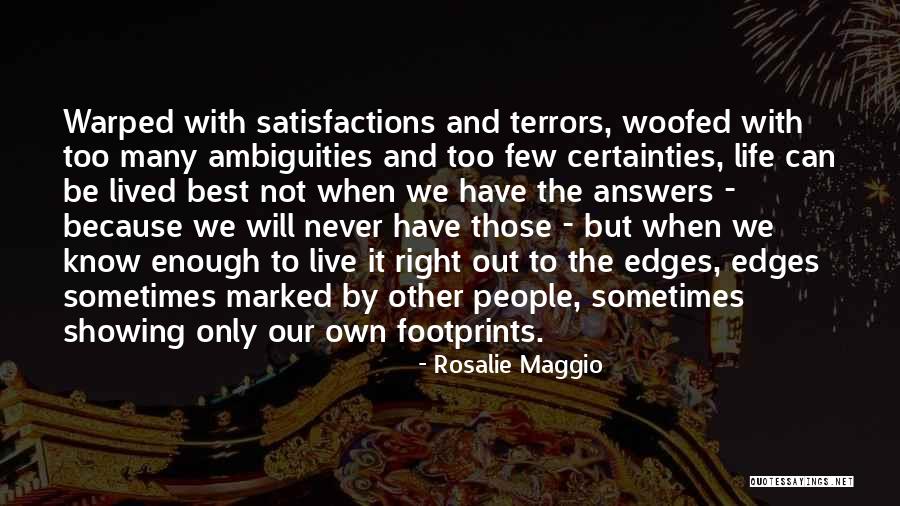 Footprints Quotes By Rosalie Maggio