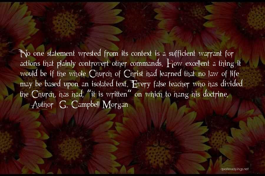 For A Teacher Quotes By G. Campbell Morgan