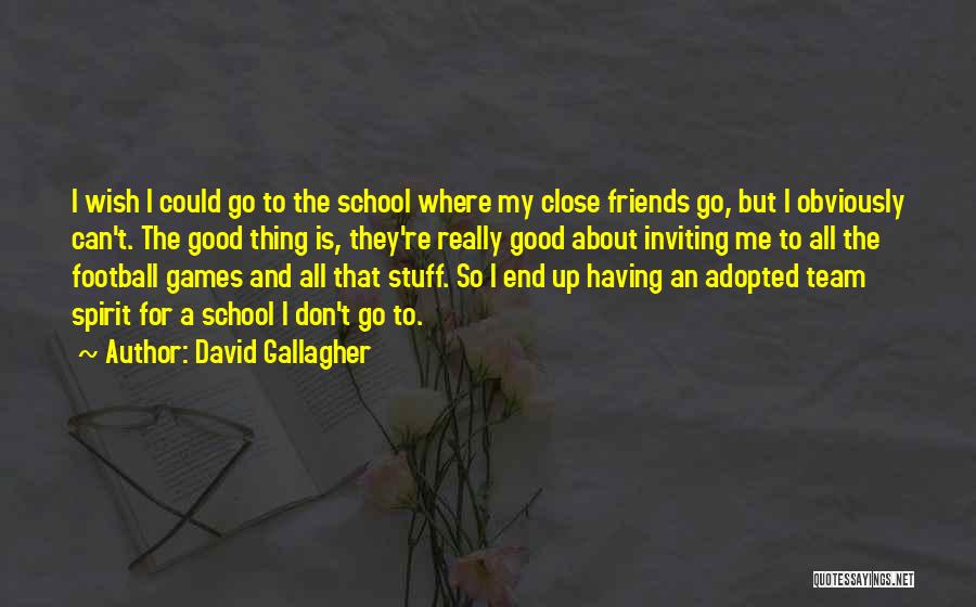 For Good Friends Quotes By David Gallagher