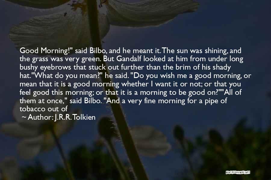 For Good Morning Quotes By J.R.R. Tolkien