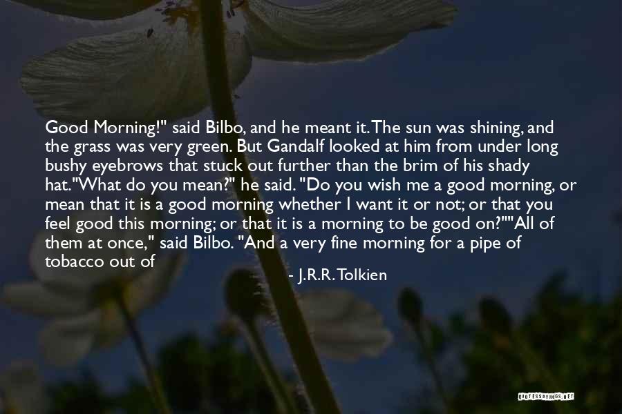 For Good Morning Quotes By J.R.R. Tolkien