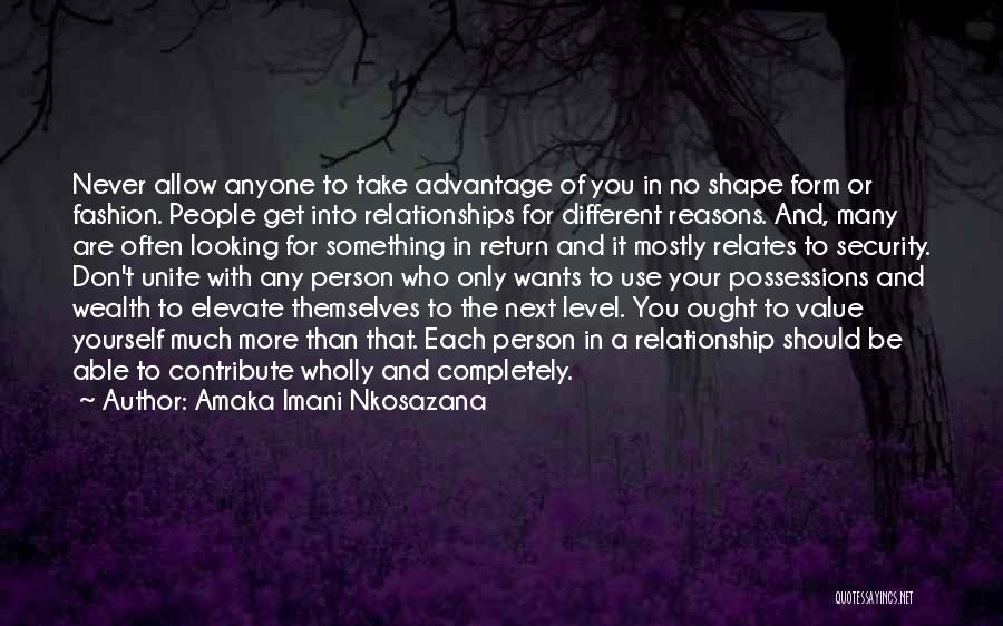 For Relationship Quotes By Amaka Imani Nkosazana