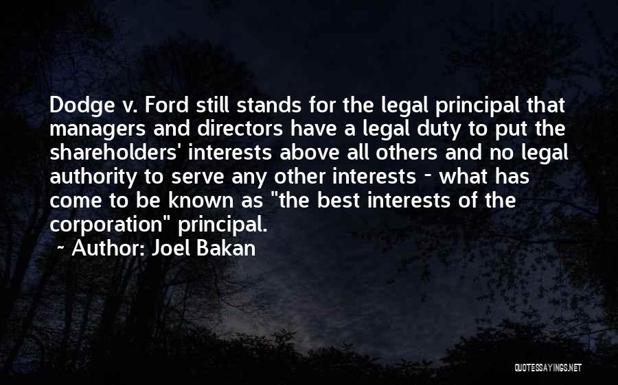 Ford Vs Dodge Quotes By Joel Bakan
