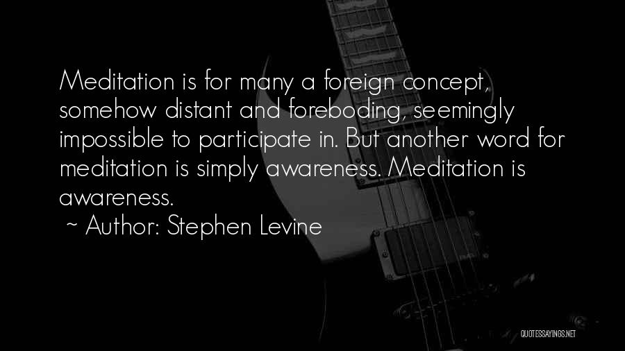 Foreboding Quotes By Stephen Levine