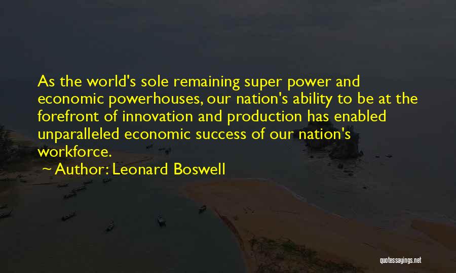 Forefront Quotes By Leonard Boswell