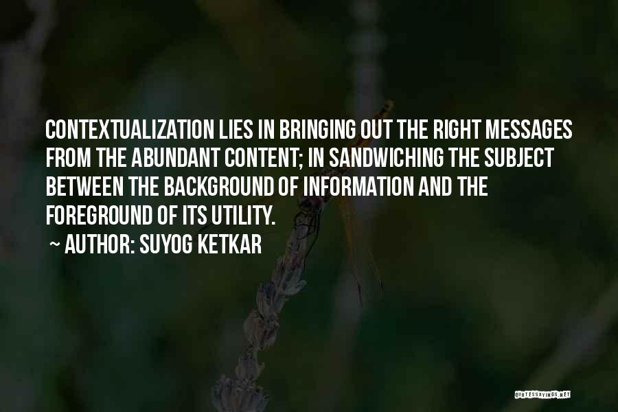 Foreground Quotes By Suyog Ketkar