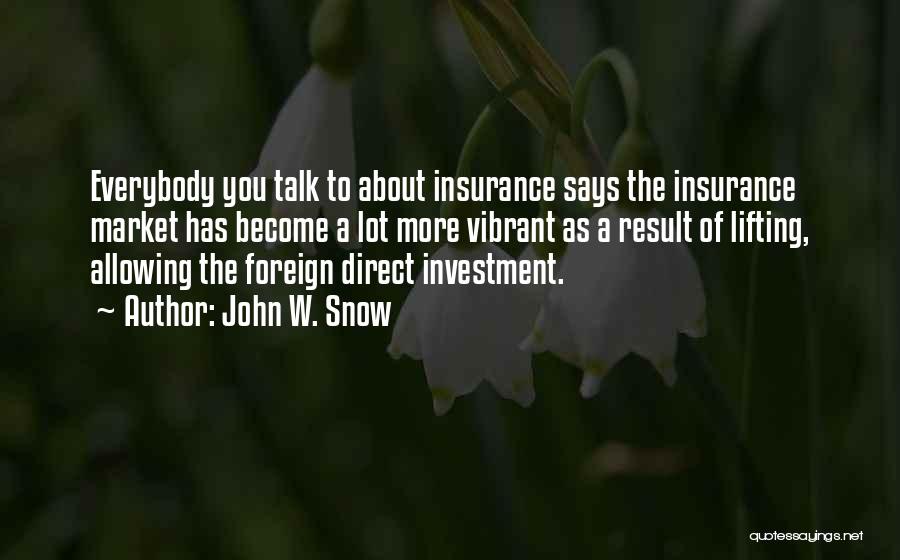 Foreign Direct Investment Quotes By John W. Snow