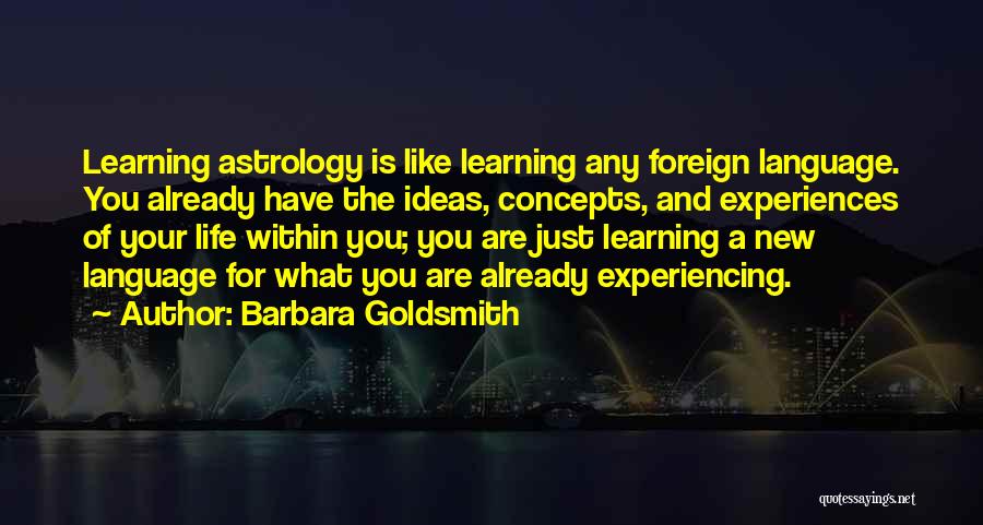 Foreign Language Learning Quotes By Barbara Goldsmith