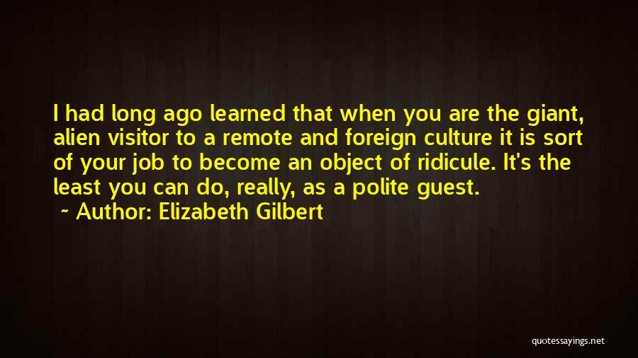 Foreign Travel Quotes By Elizabeth Gilbert