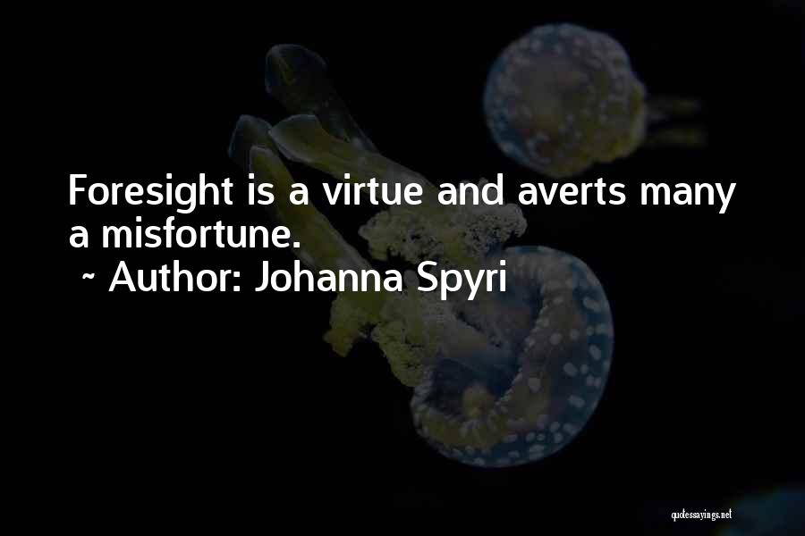 Foresight Quotes By Johanna Spyri