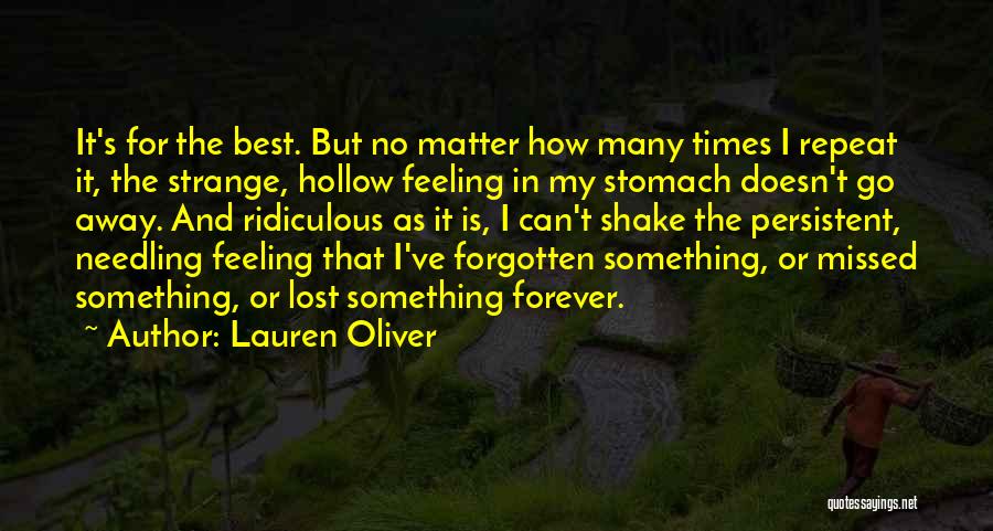 Forever Will Be Missed Quotes By Lauren Oliver