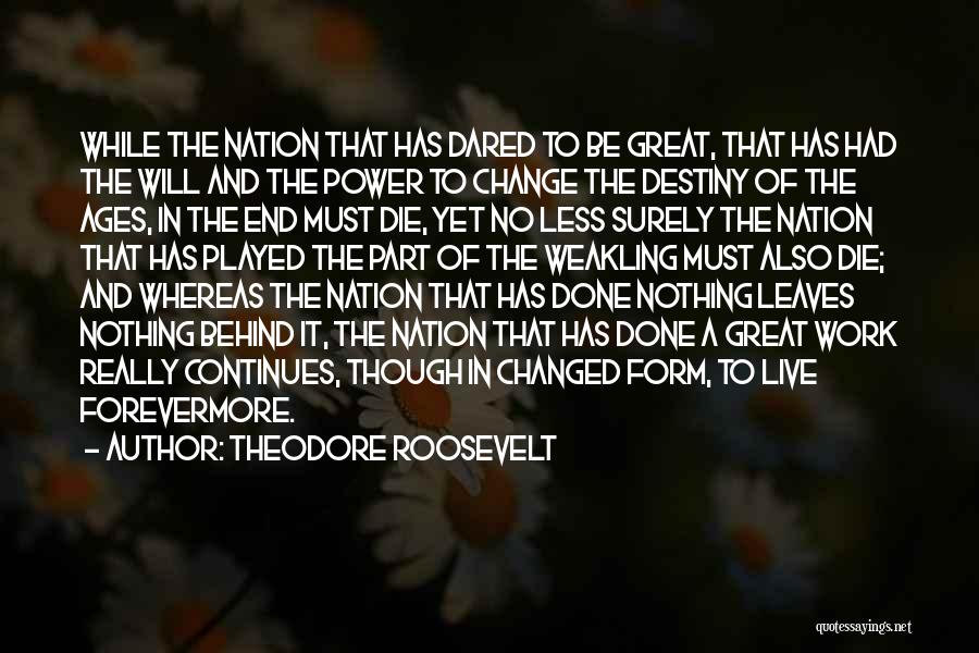 Forevermore Quotes By Theodore Roosevelt