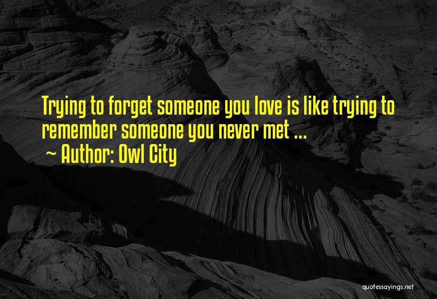 Forget Someone You Love Quotes By Owl City