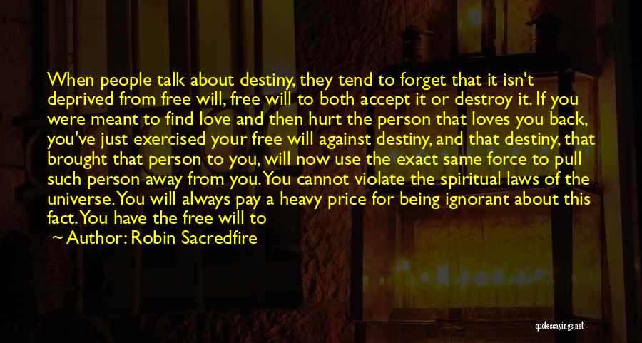 Forget The Person Who Hurt You Quotes By Robin Sacredfire