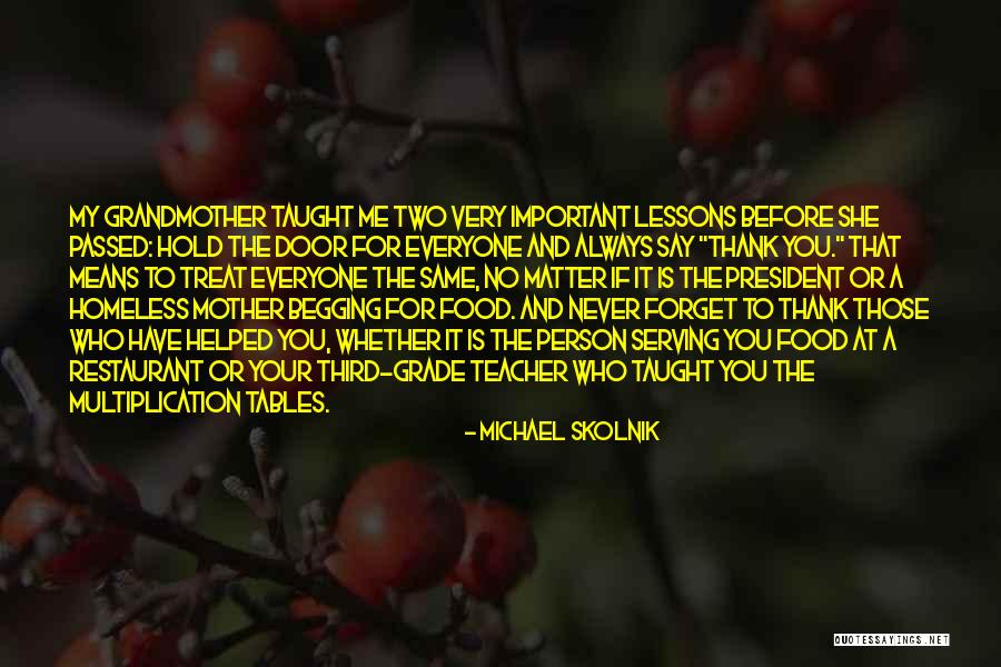 Forget To Say Thank You Quotes By Michael Skolnik