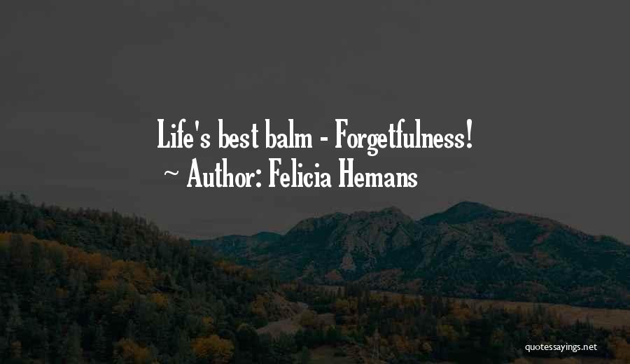 Forgetfulness Quotes By Felicia Hemans