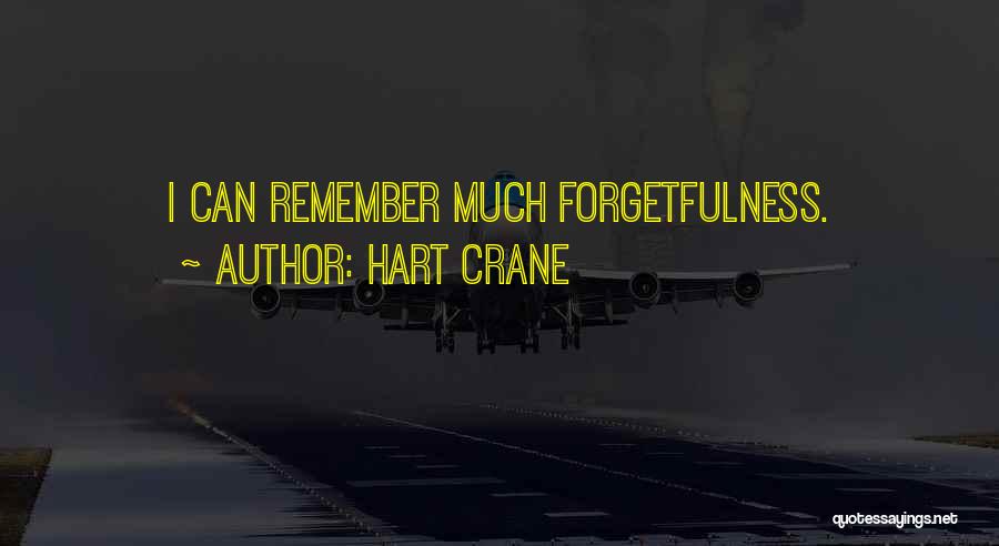 Forgetfulness Quotes By Hart Crane