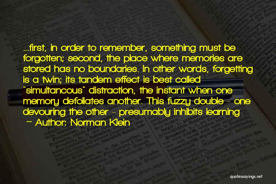 Forgetting A Memory Quotes By Norman Klein