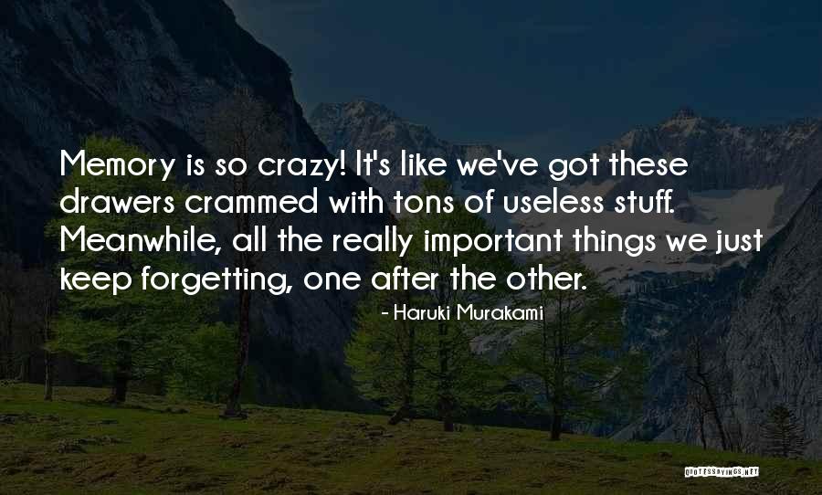 Forgetting Important Things Quotes By Haruki Murakami