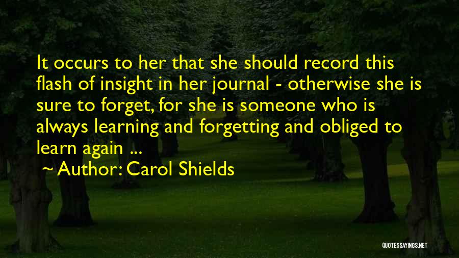 Forgetting Someone Quotes By Carol Shields