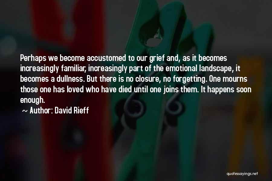 Forgetting Someone Who Died Quotes By David Rieff
