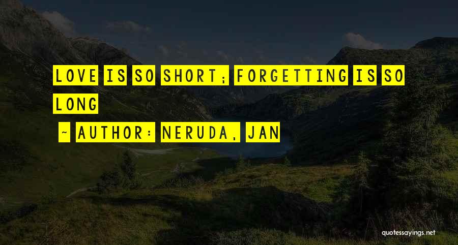 Forgetting The One You Love Quotes By Neruda, Jan