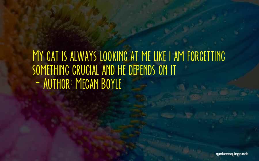 Forgetting To Do Something Quotes By Megan Boyle