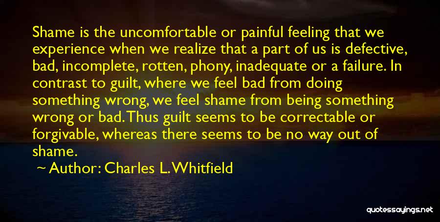 Forgivable Quotes By Charles L. Whitfield